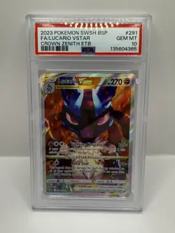 Pokemon Lucario VSTAR Black Star Promo SWSH291 PSA 10 - Image 1