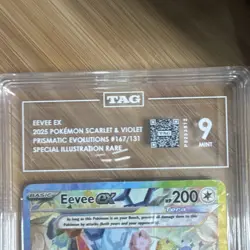 Pokemon Eevee EX 2025 Prismatic Evolutions #167/131 Special Holo TAG 9 - Image 2