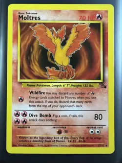 Pokemon TCG | Fossil | Moltres Non-Holo 27/62 | Unlimited | English | LP/MP - Image 1