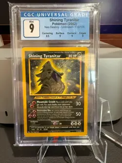 2002 Pokemon Neo Destiny Shining Tyranitar #113/105 CGC 9 MINT!!! - Image 1