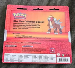 Pokemon TCG Legendary Beasts Pin Blister Bundle - SEALED - Entei Raikou Suicune - Image 3