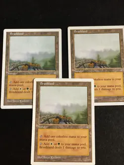 MTG - LP - 3 X Brushland - Anthologies - Image 1