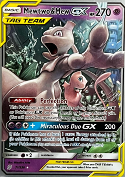 2019 MEWTWO & MEW • 71/236 • GX TAG TEAM • POKEMON TCG WORLD CHAMPIONSHIPS - Image 2
