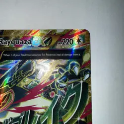 2015 Pokemon XY Ancient Origins M Mega Rayquaza EX 98/98 Full Art Holo Rare LP - Image 3