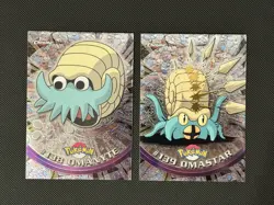 2000's Topps Chrome Pokemon Omanyte & Omastar Foil TV Animation Edition - Image 1