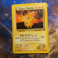 Pokemon Lt. Surge's Pikachu 84/132 Gym Challenge 40 HP Common Regular Wizards - Image 1
