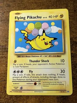 Flying Pikachu Secret Rare XY Evolutions 110/108 Pokemon - Image 1
