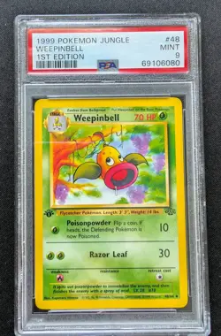 Pokemon TCG Weepinbell Jungle Set 1st Edition WOTC Card 48/64 PSA 9 CGC ACE - Image 1