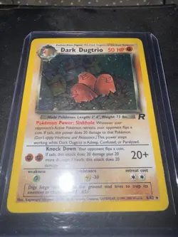 Pokemon Dark Dugtrio TCG Holo Card 6/82 Rare - Image 1