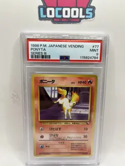 1998 Ponyta #77 Japanese Vending Series 3 PSA 9 MINT Pokemon TCG - Image 1