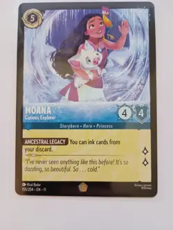 Disney Lorcana Moana Curious Explorer 155/204 Winterspell - Image 1
