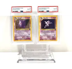 GENGAR & HAUNTER HOLO - FOSSIL POKEMON CARDS - PSA 8 NM- MINT 👻 - Image 1