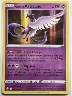 Galarian Articuno Holo SWSH07: Evolving Skies 063/203 LP-NM Pokemon Card - Image 1