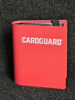 Cardguard Mini Binder With Strap Holds 40 Cards - Red - 1 Pocket Side Loading - Image 1