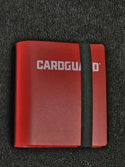 Cardguard Mini Binder With Strap Holds 40 Cards - Red - 1 Pocket Side Loading - Image 2