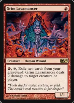4x Grim Lavamancer Light Play, English Magic 2012 MTG Magic - Image 1
