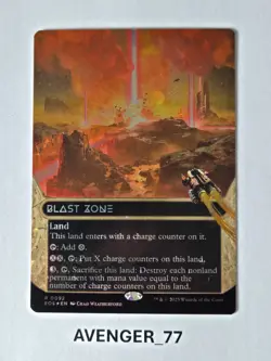 Magic Gathering MTG #0092 Blast Zone Galaxy FOIL Borderless Edge of Eternities - Image 1