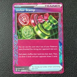 2024 Pokemon Twilight Masquerade Unfair Stamp 165/167 Free Shipping - Image 1