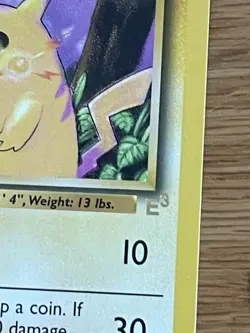 Pokemon TCG Base Set Pikachu E3 Promo Yellow Cheeks Unlimited 58/102 - Image 3