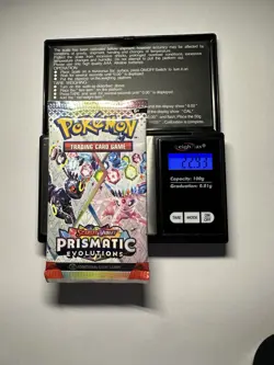GOD PACKU🔥22.93🔥VERY HEAVY Prismatic Evolutions Pokemon Sealed Booster Pack - Image 1