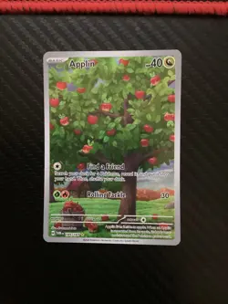 NM Pokemon Twilight Masquerade Applin Illustration Rare Full Art 185 185/167 - Image 1