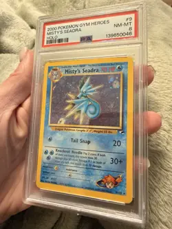 2000 POKEMON GYM HEROES - MISTY’S SEADRA HOLO - PSA NM-MT 8 #9 - Image 3
