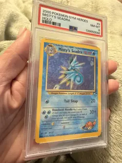 2000 POKEMON GYM HEROES - MISTY’S SEADRA HOLO - PSA NM-MT 8 #9 - Image 4