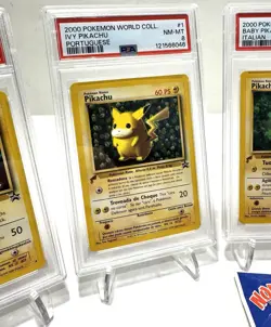 PIKACHU WORLD COLLECTION POKEMON 1999 - 2000 COMPLETE PSA 9 & 8 SET +BINDER🌍⚡ - Image 4