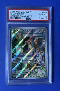 2023 Pokemon SVP EN Obsidian Flames ETB #044 Charmander PSA 10 GEM MINT - Image 1