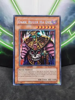 Yugioh Dark Ruler Ha Des MC1-EN006 Secret Rare LP - Image 1