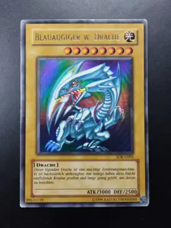 YUGIOH 2003 | BLUE-EYES WHITE DRAGON | SDK-G001 | GERMAN | EXCELLENT - VG - Image 1