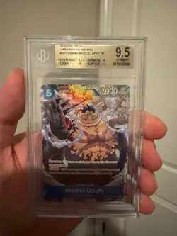 BGS 9.5 Pristine - Monkey D. Luffy OP11-058 Treasure Rare One Piece OP13 English - Image 1