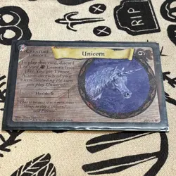 Harry Potter TCG Unicorn Foil 20/116 Near Mint Rare Creature Card Health 6, Star - Image 1