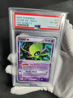 2005 Pokemon Pop Series 2 Celebi Ex Holo #17 PSA 6 Graded Pokemon Promo Card - Image 1