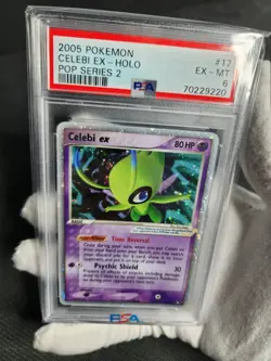 2005 Pokemon Pop Series 2 Celebi Ex Holo #17 PSA 6 Graded Pokemon Promo Card - Image 2