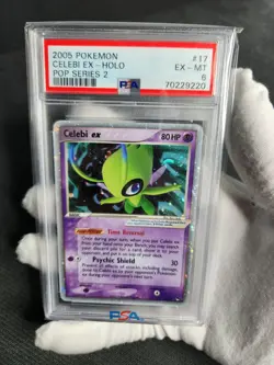 2005 Pokemon Pop Series 2 Celebi Ex Holo #17 PSA 6 Graded Pokemon Promo Card - Image 3