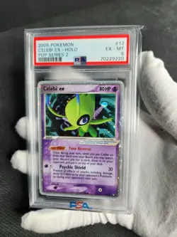 2005 Pokemon Pop Series 2 Celebi Ex Holo #17 PSA 6 Graded Pokemon Promo Card - Image 4
