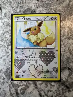 Eevee RC14/RC25 Legendary Treasures: Radiant Collection Holo Pokemon Card - Image 1