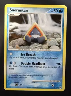 Snorunt 75/99 LP - Yuka Morii Clay Art - Arceus Pokemon Card - Image 1