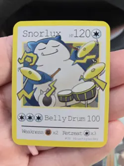 Pluto Coco Mini Card - Snorlux (Snorlax) #35 - Drawn by artsyzardsy - Image 1
