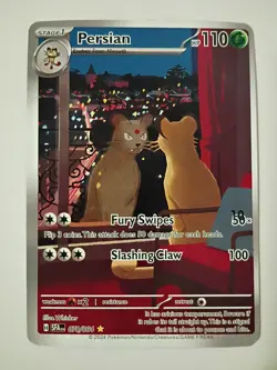 Pokemon TCG Persian Full Art Holo Rare Card 078/064 Shrouded Fable - Image 3