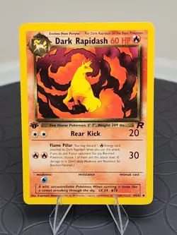 Pokemon Dark Rapidash Rare Card Team Rocket Set 44/82 - Image 1