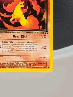 Pokemon Dark Rapidash Rare Card Team Rocket Set 44/82 - Image 5