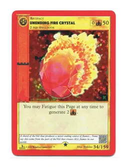 MetaZoo Kickstarter Cryptid Nation Unending Fire Crystal Full Holo Card #34/159 - Image 1