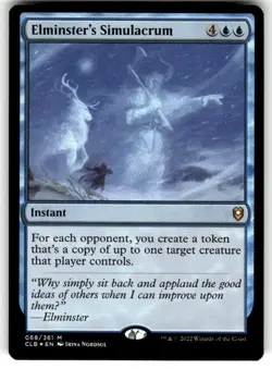 Elminster's Simulacrum Commander Legends: Battle for Baldur's Gate Foil MTG - Image 1