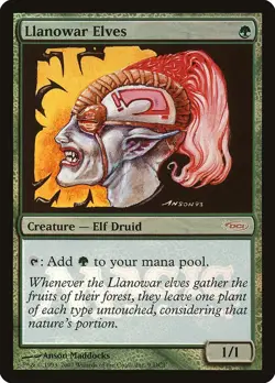 MTG Foil - Llanowar Elves - 9 / NM / English - Image 1