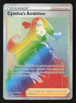 Cynthia's Ambition (Secret) Secret Rare Holo SWSH09 178/172 NM Pokemon TCG - Image 1