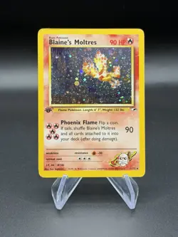 Blaine's Moltres - 1st Edition Holo - 1/132 Gym Heroes - Pokemon TCG - 2000 - Image 1
