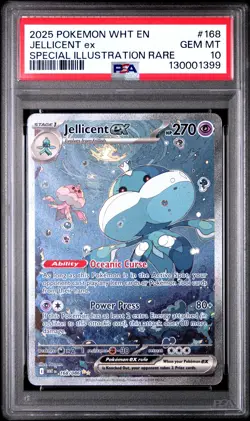 Pokemon PSA 10 Jellicent EX 168/086 Special Illustration Rare 2025 - Image 1