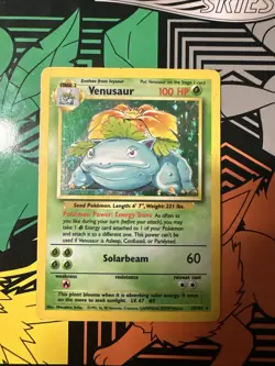 Pokemon Base Set 1999 Venusaur 15/102 | Unlimited | Holo Rare | MP - Image 1